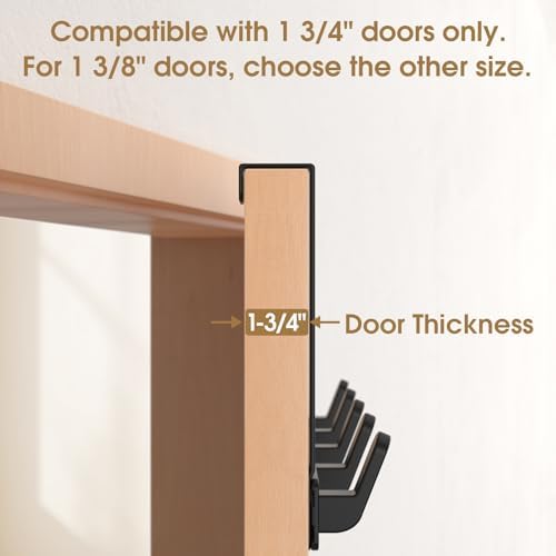 Over-the-Door Coats Rack Hanger Black