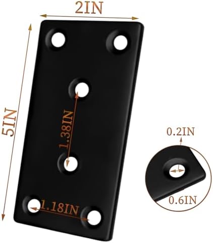 Sturdy 2-Inch Flat Mending Plates for Wood Furniture Fixes