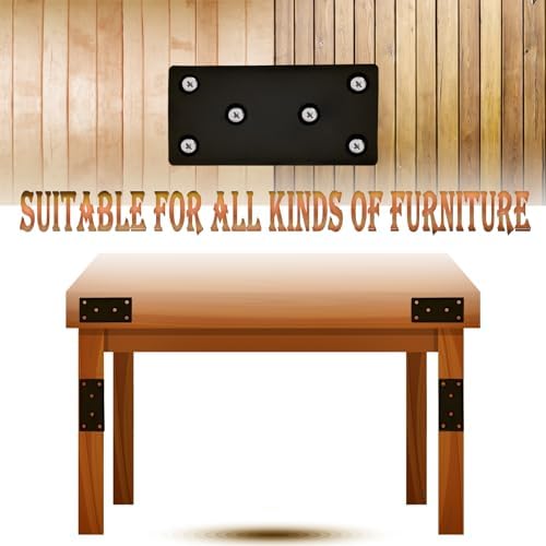 Sturdy 2-Inch Flat Mending Plates for Wood Furniture Fixes