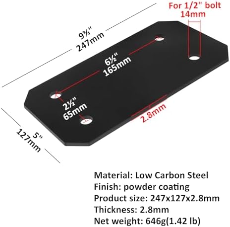 4 Pcs 9-34 x 5 Flat Mending Plate 12 Gauge