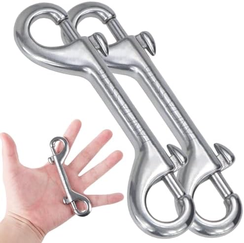 316 Stainless Steel Double Ended Bolt Snap Hook 2-Pack