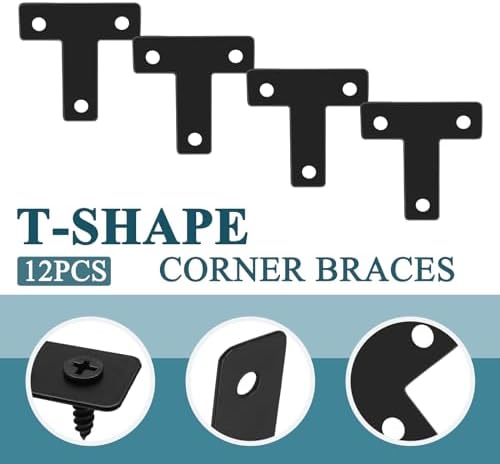 12-Piece Durable Steel Corner Brackets
