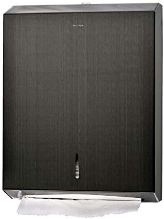 Alpine Black Towel Dispenser - Industrial Wall-Mount