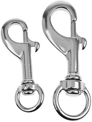 Silver 316 Stainless Steel Round Eye Swivel Bolt Clip Hook