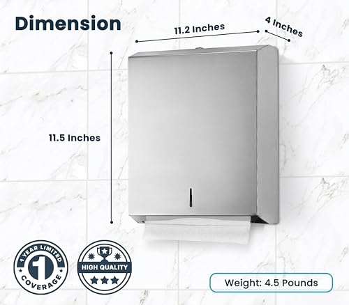 Alpine Commercial Paper Towel Dispenser Wall Mount Stainless Steel