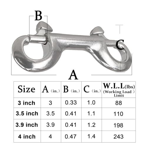 Pulado mecnicos double-ended bolt snap hooks stainless steel industrial applications
