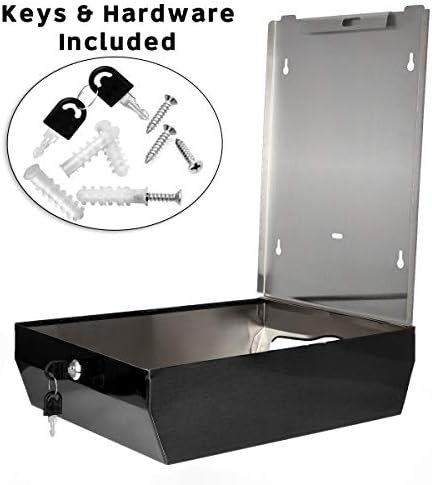 Alpine Black Towel Dispenser - Industrial Wall-Mount