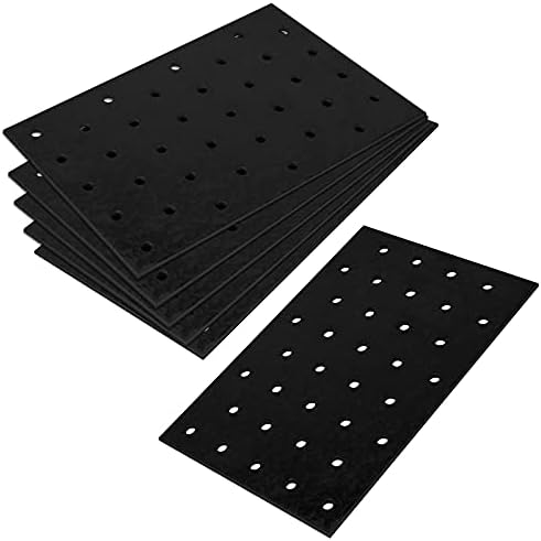 6 PCS Black Tie Plate Bracket for Wood Shelves