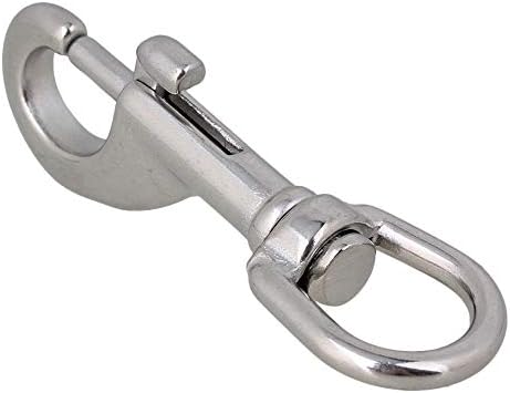 Mxfans Stainless Steel Swivel Round Snap Key Chain Clips for Industrial Use