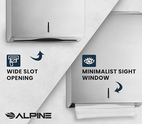 Alpine Commercial Paper Towel Dispenser Wall Mount Stainless Steel