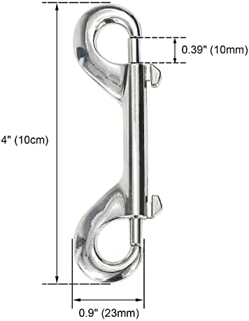 Wontee 4 Inch Bolt Snap Trigger Chain Diving Clips 20 Pack