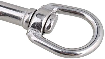 Uspacific 4PCS Stainless Steel Swivel Eye Snap Hook for Industrial Pet Use
