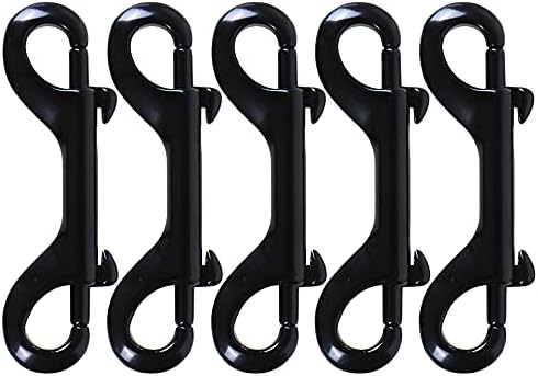Double Ended Bolt Snap Hooks 5PCS Black Heavy Duty