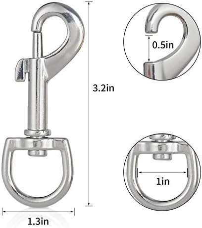 ZWLFLF 12-Piece 3 Inch Swivel Snap Hooks