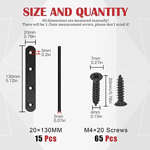 Hilitchi Stainless Steel Straight Corner Braces 130mm 15 Pack