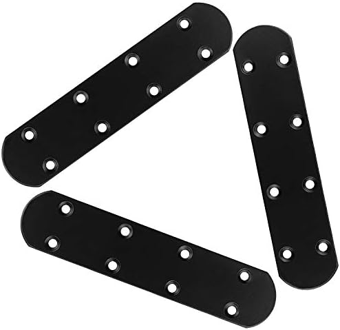 AKOLAFE12PCS Flat Straight Brace Black Rust Resistant
