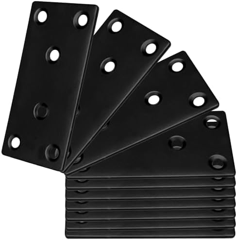 Sturdy 2-Inch Flat Mending Plates for Wood Furniture Fixes