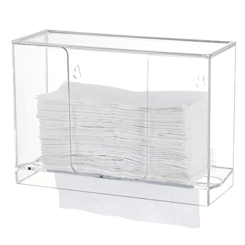 Premium Clear Acrylic Paper Towel Dispenser with Removable Lid