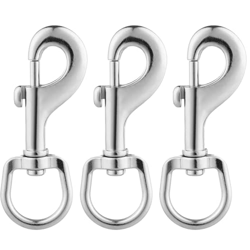 ZORUNNA Swivel Bolt Snap Hooks 3-Pack 220Lbs