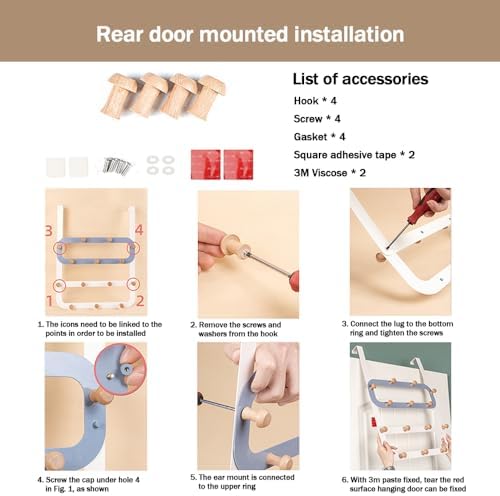 14-Piece Indoor Door Hanger Hook Rack