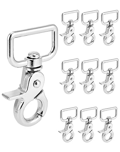 QWORK Swivel Snap Hooks 10 Pack Nickel Plated