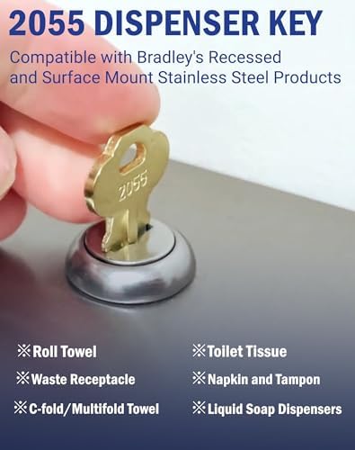 6-Pack Badogrio bathrooms 2055 dispenser key Bradley compatible