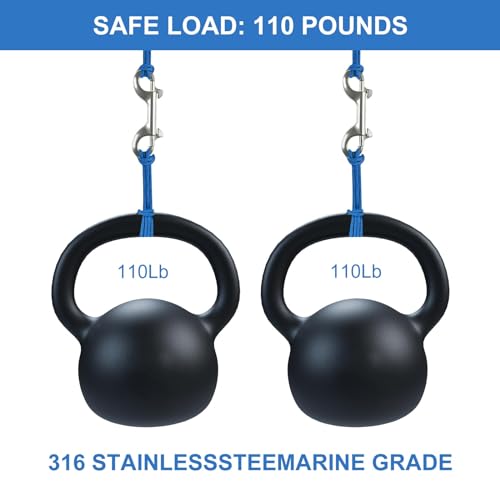 Double Ended Bolt Snap Hooks 316 Marine Grade 35 Inch 2PCS