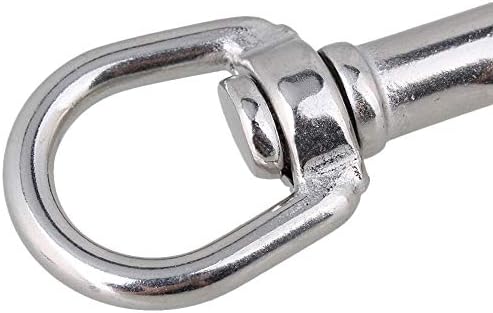 Mxfans Stainless Steel Swivel Round Snap Key Chain Clips for Industrial Use