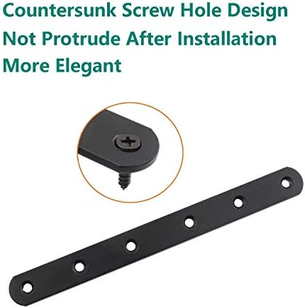 Sturdy Metal Braces for Wood Fixing Black Iron Flat Straight Brace Brackets