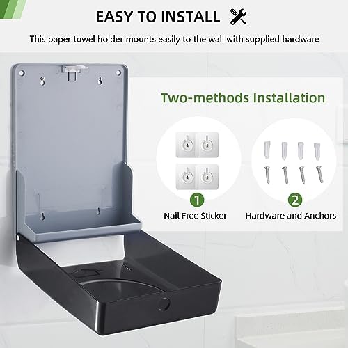 Commercial Paper Towel Dispenser Wall Mount Black