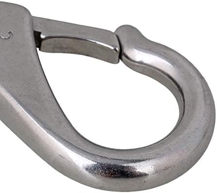 BQLZR 97mm 304 Stainless Steel Spring Loaded Fixed Eye Boat Snap Hook