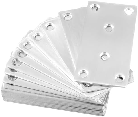 20 PCS Flat Straight Mending Plates for Furniture Repair