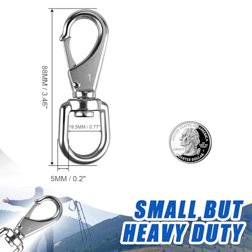 UVES ProGuard 4-Piece Stainless Steel Swivel Snap Hooks for 35 Flagpoles