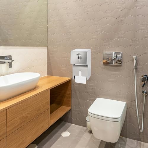 Commercial Double Rolls Toilet Paper Dispenser with Lock