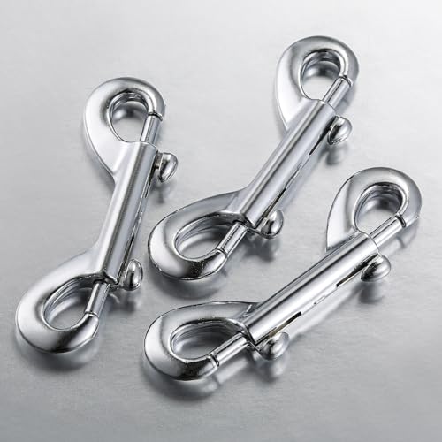 Wensilon 8 Pcs Silver Marine Grade Double Ended Bolt Snap Diving Hook Clips