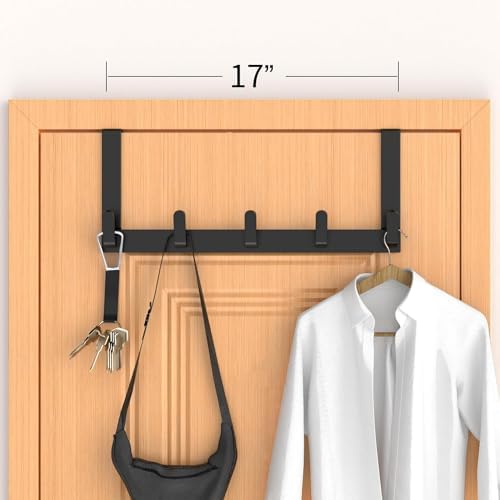 Over-the-Door Coats Rack Hanger Black