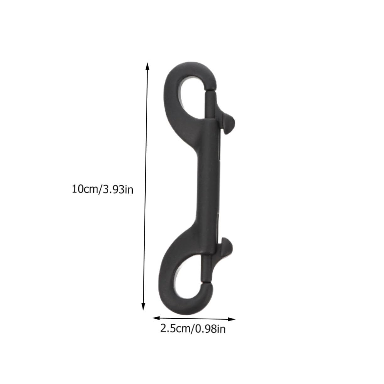 Double-Ended Stainless Steel Dog Leash Hook Black