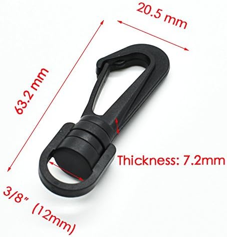 Premium 50-Piece Plastic Swivel Snap Hook for Luggage Dog Chain