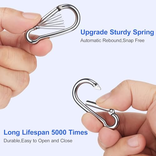 Durable 30-Piece Small Carabiner Clips