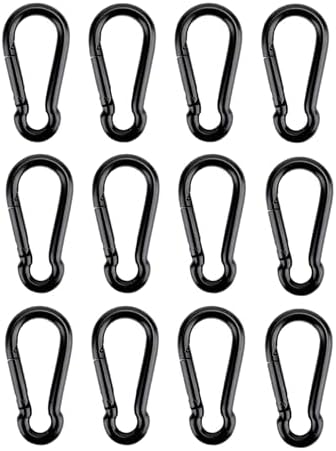 12-Piece Durable Carabiner Clips with 110 lbs Capacity for Birds Dogs