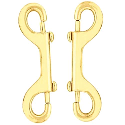 2-Pack 4 34 Solid Brass Double-Ended Bolt Snap