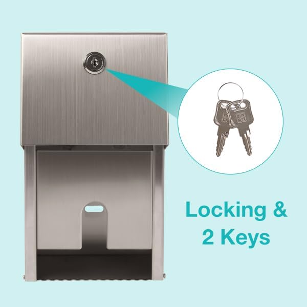 Double Toilet Paper Holder with Locking Mechanism