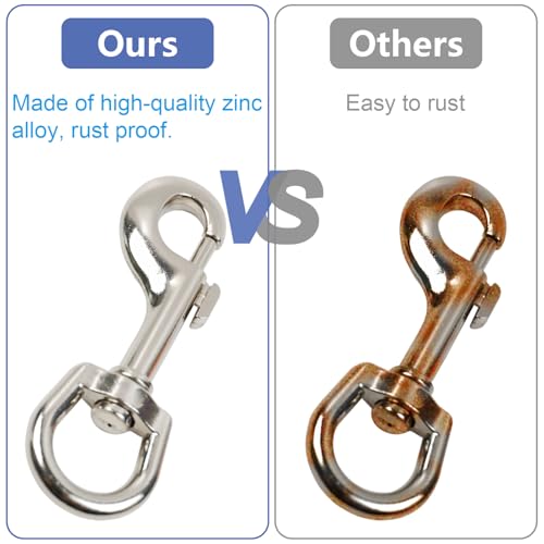 Durable Animal Snap Hooks SPNKMJUJ 6-Pack Zinc Alloy Snap Clips