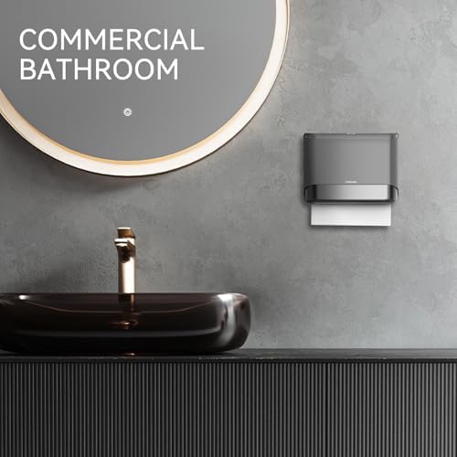 Wall Mounted Paper Towel Dispenser with Key Lock and Transparent Window