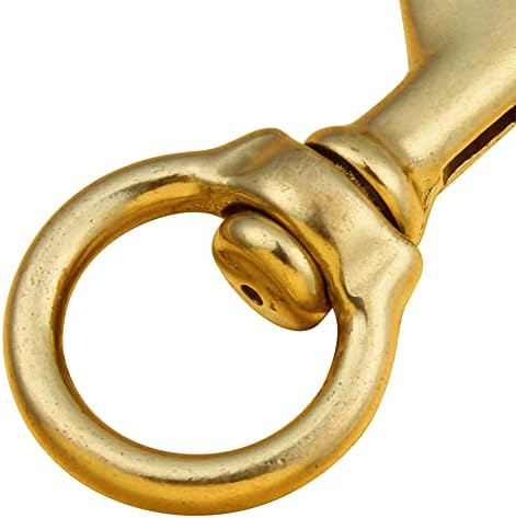 3 14 Inch Solid Brass Swivel Bolt Snap Hooks 2 Pieces