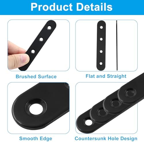 Sturdy 4-Inch Stainless Steel Brackets for Furniture Repair