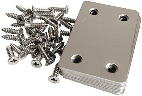 Hulless 24 x 15 Inch Metal Flat Straight Brace Bracket 12 Pcs