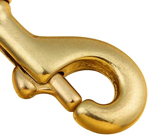 3 14 Inch Solid Brass Swivel Bolt Snap Hooks 2 Pieces