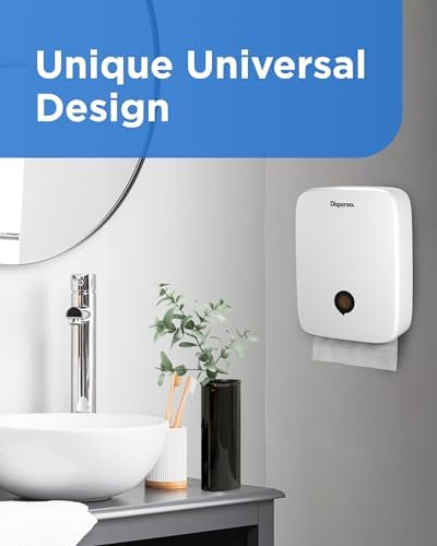Multifold Commercial Paper Towel Dispenser Wall Mount - Sturdy Durable Modern Design White