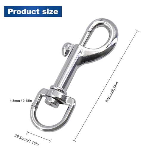 35-Inch Heavy-Duty Swivel Snap Marine Grade Durable for Diving Boating